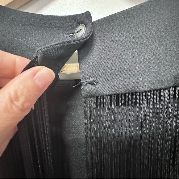 Forever 21 Mini Dress Fringe Size S Black Boho Western Sleeveless cowgirl NWT - Picture 11 of 13